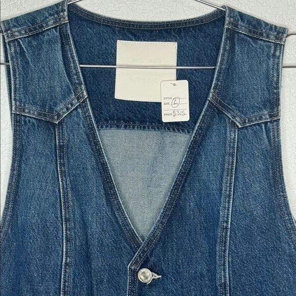 NWT Mother Superior THE MASKED RIDER-DID YOU BRING ME ANYTHING Denim Vest Large - Picture 4 of 15